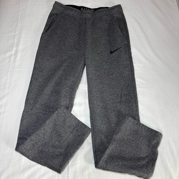 Nike Dri Fit Standard Sweat Pant Pockets drawstring Size Small Gray Straight Leg - Picture 1 of 7